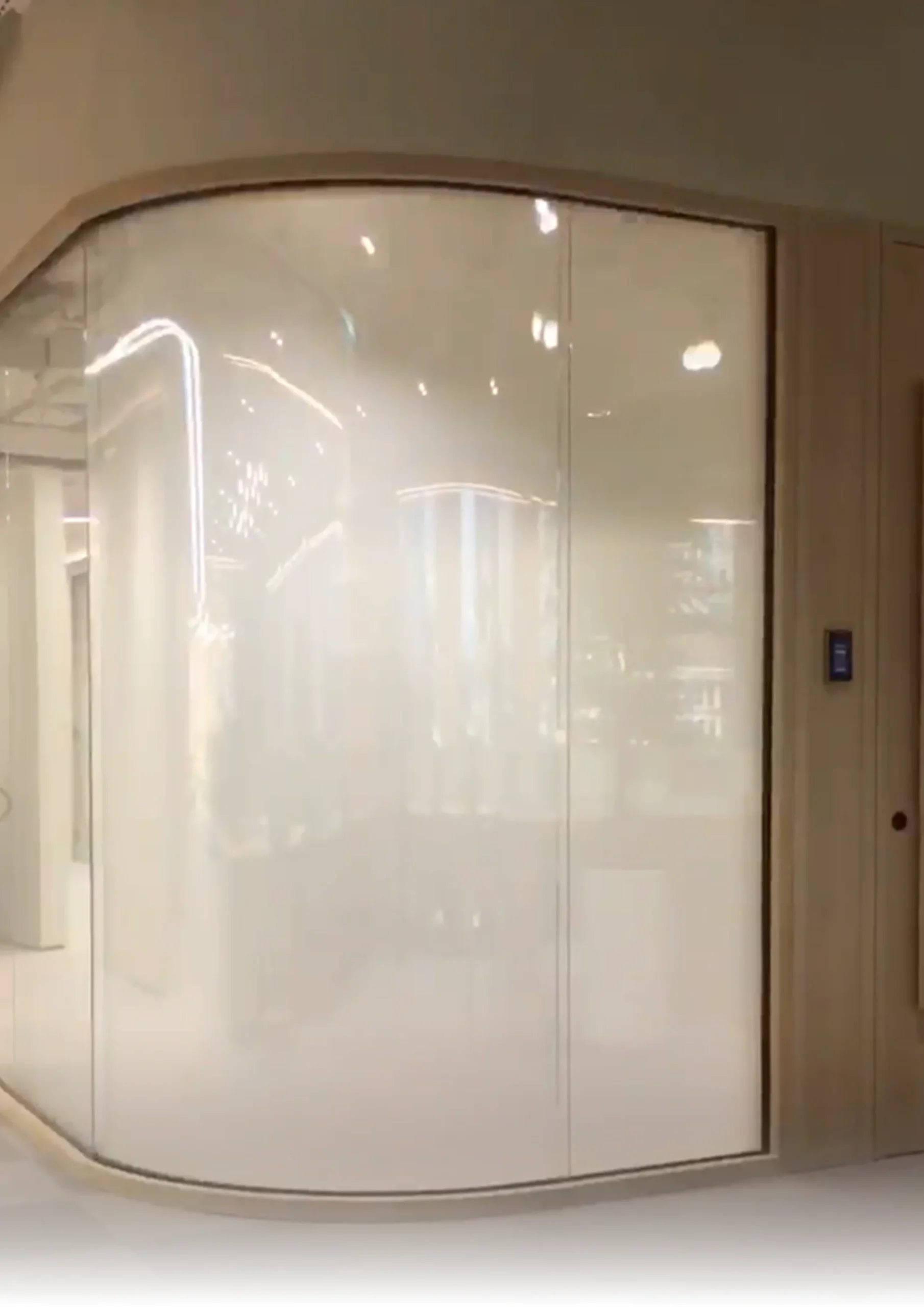 Smart glass integrated into a smart office system - OFF